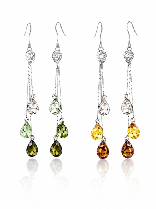 Jewelry - Swarovski Crystals The Munira Long Earrings
